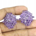 925 Srebrne kolczyki naturalne ametysty piękne 5