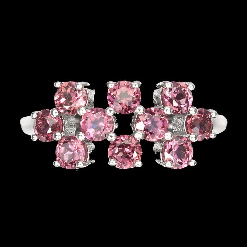 Pierścionek delikatny 925 granaty rodolity r 19