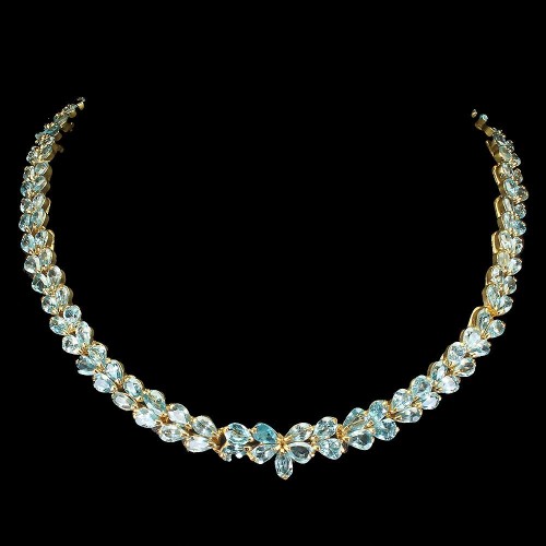 800 Srebro naszyjnik naturalne niebieskie cyrkony