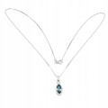 Delikatny naszyjnik London Blue topaz piękny 925