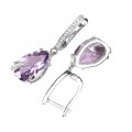 925 Piękne srebrne kolczyki ametysty naturalne 3