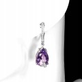 925 Piękne srebrne kolczyki ametysty naturalne 3
