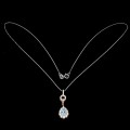 Naszyjnik delikatny 925 Swiss Blue topaz elegancki