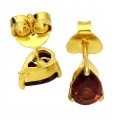 1 Delikatne srebro kolczyki granaty naturalne 925