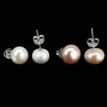 Srebrne kolczyki natural kremowe perły delikatne 3