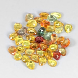 Szafiry Songea kamienie naturalne 6.88ct 45 sztuk