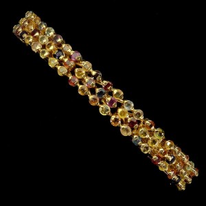 Bransoletka srebrna naturalne szafiry Songea zjawiskowa 925