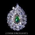 Pierścionek srebrny naturalny czarny opal tanzanity r 15.5