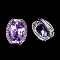 Zjawiskowe srebrne 925 kolczyki naturalne ametysty 4