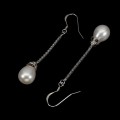 925 Srebrne delikatne kolczyki naturalne markazyty perły 4