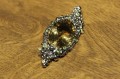 Wisiorek artystyczny srebrny naturalny cytryn diopsydy 925