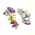 Kolczyki delikatne naturalne oliwiny ametysty granaty tanzanity 1 925