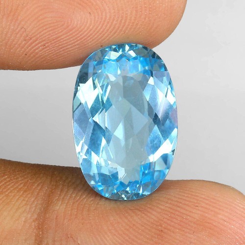 Sky blue topaz kamień naturalny VVS 17.52ct