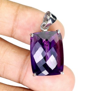 Wisiorek srebrny 925 naturalny 30ct ametyst