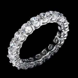 Srebrny delikatny pierścionek obrączka cyrkonie AAA r 16