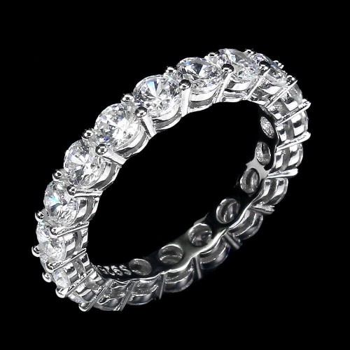 Srebrny delikatny pierścionek obrączka cyrkonie AAA r 16