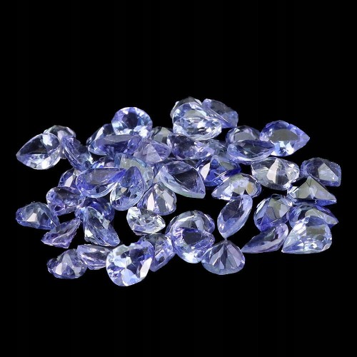 Tanzanity kamienie naturalne VVS 5.1ct 50 szt