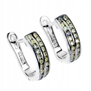 4 Srebrne 925 kolczyki naturalne szafiry Songea delikatne