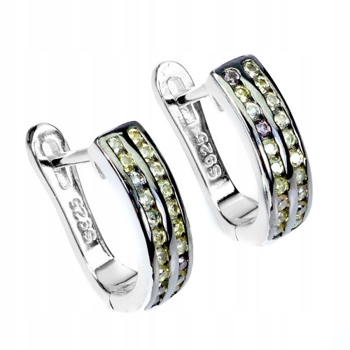 4 Srebrne 925 kolczyki naturalne szafiry Songea delikatne