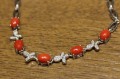 Bracelet natural corals cubic zirconia 925 silver 3