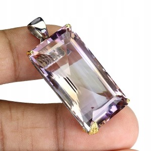 Wisiorek srebrny 925 naturalny 45ct ametryn