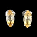 Srebrne delikatne kolczyki naturalne cytryny 925 4