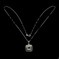 Piękny delikatny naszyjnik naturalny Sky Blue topaz 925