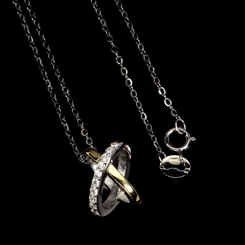 925 Srebro delikatny naszyjnik cyrkonie AAA IF