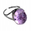 Piękny pierścionek srebrny naturalny 18ct ametyst r 17 925