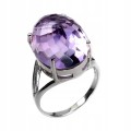 Piękny pierścionek srebrny naturalny 18ct ametyst r 17 925