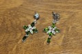 Silver earrings natural diopside garnet 925 3