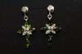 Silver earrings natural diopside garnet 925 3