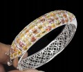 Silver bracelet with natural sapphires 925 Songea 7