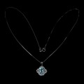 Piękny naszyjnik delikatny naturalny Sky Blue topaz cyrkonie 925