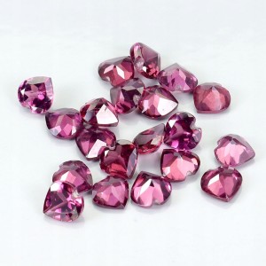 Granaty rodolity kamienie naturalne 5.51ct 20 sztuk szlif serce
