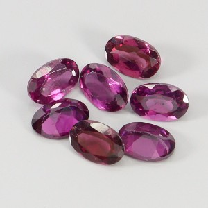 Granaty rodolity kamienie naturalne 4.36ct 7 sztuk IF VVS