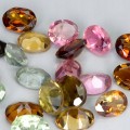 Turmaliny kamienie naturalne IF-VVS 6.45ct 19 sztuk