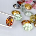 Turmaliny kamienie naturalne IF-VVS 6.45ct 19 sztuk