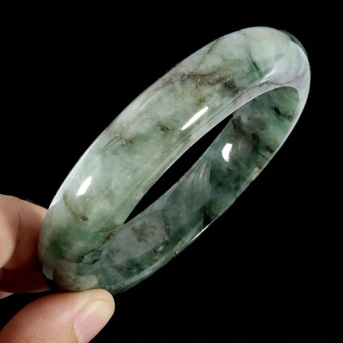 Artystyczna bransoletka 388.7ct jadeit naturalny kamień śr. 5.9cm