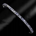 Piękna elegancka bransoletka srebrna naturalne tanzanity 925