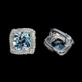 Kolczyki piękne naturalne topazy sky białe topazy 2 925