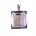 Srebrny zjawiskowy wisiorek naturalny 53ct ametryn