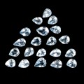 Akwamaryny kamienie naturalne 20 sztuk IF-VVS 4.9ct