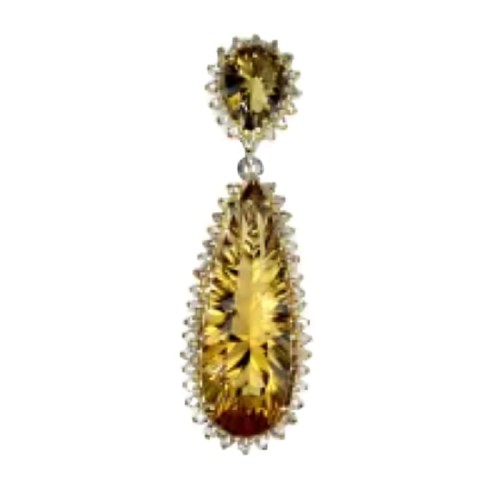 Wisiorek 69ct cytryny naturalne białe topazy zjawiskowy 925