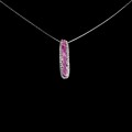 925 Srebro delikatny naszyjnik naturalne białe topazy rubiny