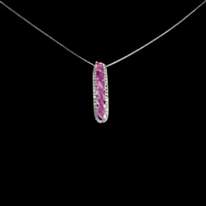 925 Srebro delikatny naszyjnik naturalne białe topazy rubiny