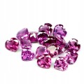Granaty rodolity kamienie naturalne 15 sztuk szlif serce 4.1ct