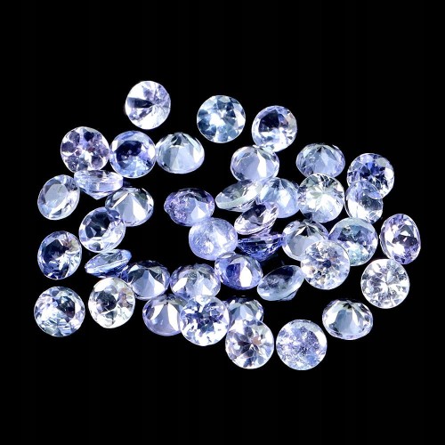Tanzanity kamienie naturalne VVS 4.55ct 40 sztuk