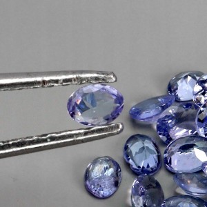 Tanzanity kamienie naturalne IF VVS 4.55ct 35 sztuk