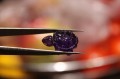 Ametyst rzeźbiony kamień naturalny żółw szafiry 15.22ct